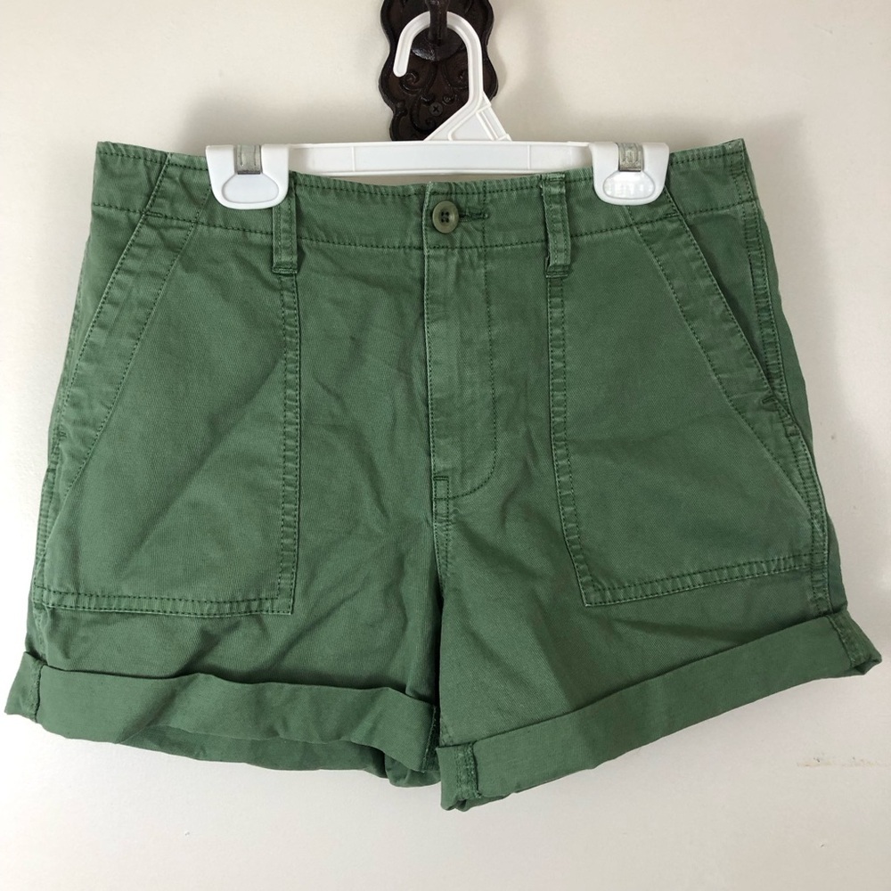 Madewell Women’s Chino Shorts Rolled Hem Soft Green Size 24